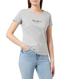 Pepe Jeans Damska koszulka New Virginia, szary (Grey Marl), XXS - Koszulki i topy damskie - miniaturka - grafika 1