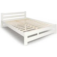 Łóżka - Białe dwuosobowe łóżko skandynawskie 160x200 R1-G10 - miniaturka - grafika 1