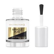 Lakiery hybrydowe - Max Factor Miracle Pure szybkoschnący top coat 12ml - miniaturka - grafika 1