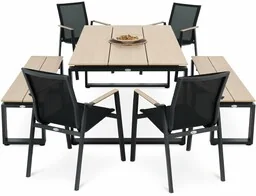 Zestaw mebli ogrodowych Vasto 4+1 z dwiema ławkami - Meble ogrodowe Zestaw mebli ogrodowych Vasto 4+1 z dwiema ławkami - Meble ogrodowe - miniaturka - grafika 1