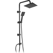Zestawy prysznicowe - Novoterm Zestaw natryskowy z deszczownicą Denis 60 czarny DENIS 60 - miniaturka - grafika 1