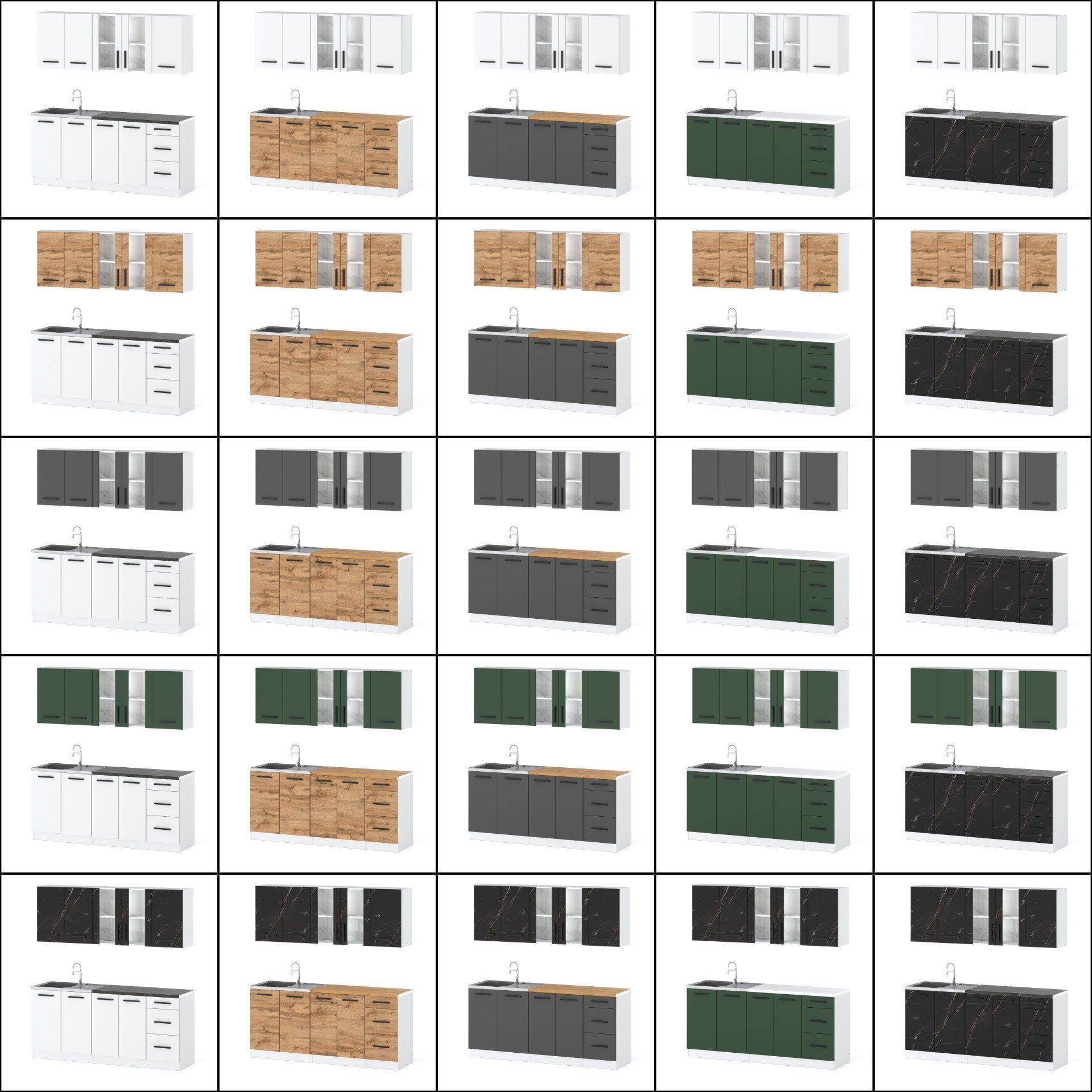 Meble Kuchenne Drewniane Z Blatem Kuchnia Nowoczesna Rest 2.0m Dąb Wotan