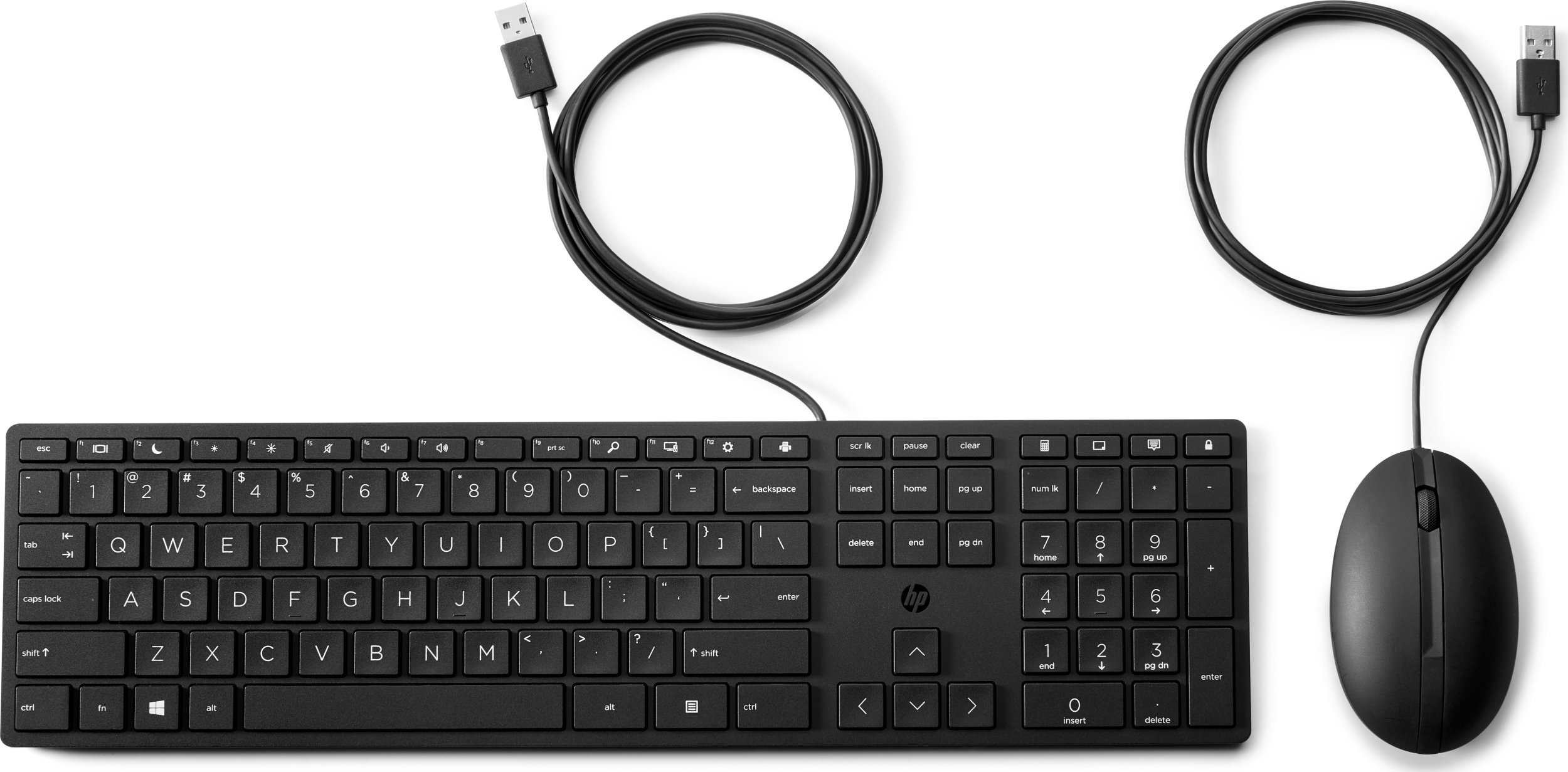 HP HP 320MK USB su laidu Pelė Klaviatūra Combo - Juodas - RUS 9SR36AA#ACB