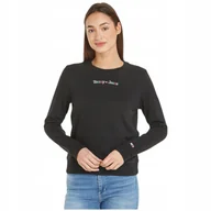 Bluzy damskie - TOMMY HILFIGER BLUZA DAMSKA TJW REG CZARNA r.S - miniaturka - grafika 1
