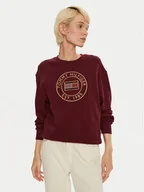 Bluzy damskie - Tommy Hilfiger Bluza Nautical WW0WW42891 Bordowy Regular Fit - miniaturka - grafika 1
