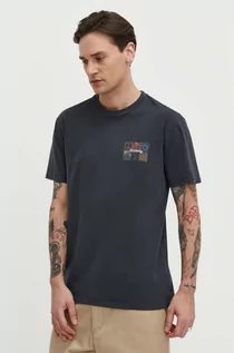 Koszulki męskie - Billabong t-shirt bawełniany męski kolor szary z nadrukiem - grafika 1