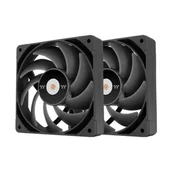 Wentylatory komputerowe - Thermaltake TOUGHFAN 12 Pro Obudowa komputera Wentylator 12 cm Czarny 2 szt. - miniaturka - grafika 1