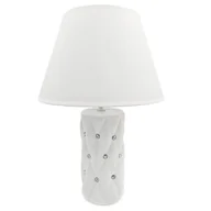 Lampy stojące - Lampa stołowa nocna z kryształkami biała glamour 44 cm - miniaturka - grafika 1