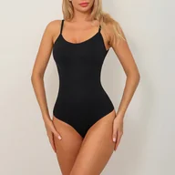 Body - Body modelujące z regulowanymi ramiączkami - Czarny XXL - miniaturka - grafika 1