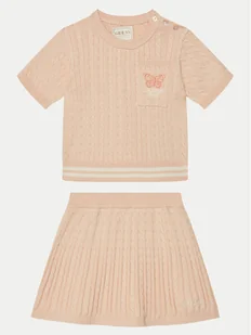Guess Komplet bluzka i spódnica K5RG04 Z37L1 Różowy Regular Fit - Spódnice - miniaturka - grafika 1