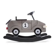Zabawki na biegunach - CHILDHOME CHILDWOOD Auto na biegunach My First Car, szaro-czarne, CWRFCG - miniaturka - grafika 1