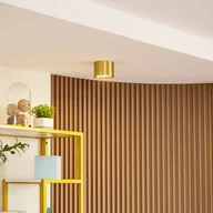 Lampy sufitowe - Reflektor LED Lindby Nivoria, Ø 12 cm, kolor złoty, aluminium - miniaturka - grafika 1