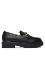 Półbuty damskie - LOVE MOSCHINO Loafersy JA10094G0NIA0000 Czarny - miniaturka - grafika 1