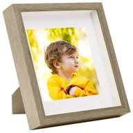 Ramki na zdjęcia - NA Ramka vidaXL Ramki 3D zdjęcia 20x20 cm 5 szt. ciemne drewno 28x28 cm 332721 - miniaturka - grafika 1