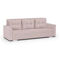 Sofy i kanapy - Kanapa sofa 3 os z funkcją spania sprężyny bonell FOLLER różowa - miniaturka - grafika 1
