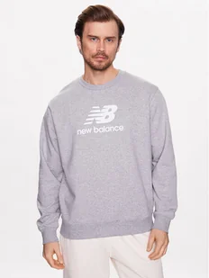 New Balance Bluza MT31538 Szary Relaxed Fit - Bluzy męskie - miniaturka - grafika 1