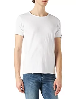 Koszulki męskie - Replay T-shirt męski, Optical White 001, S - grafika 1