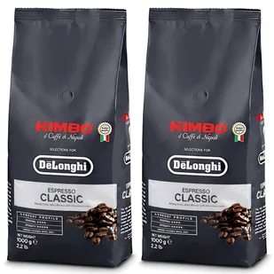 Delonghi Kimbo Espresso Classic, kawa ziarnista, średnio palona włoska kawa 2x1kg - Kawa - miniaturka - grafika 1
