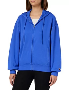 Champion Damska bluza z kapturem Rochester 1919 z logo Full Zip, kobaltowy niebieski (Etr), XL, Kobaltowy niebieski (Etr), XL - Bluzy damskie - miniaturka - grafika 1
