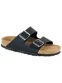 Klapki i japonki damskie - Birkenstock Skórzane klapki "Arizona" w kolorze czarnym - miniaturka - grafika 1