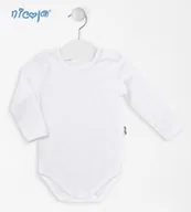 Body dla niemowląt - BODY DŁUGI RĘKAW BIAŁE BASIC 010 01 NICOL 98 - miniaturka - grafika 1