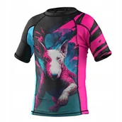 Kimona, stroje i obuwie - Extreme Hobby Rashguard Dziecięcy krótki rękaw VIVID Bulterier 104 - miniaturka - grafika 1