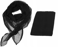 Apaszki i szaliki męskie - Dominator Siatka Maskująca Szal Snajperski 170x90 Czarna - miniaturka - grafika 1