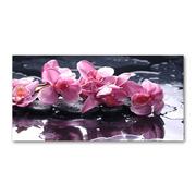 Obrazy i zdjęcia na płótnie - Obraz zdjęcie szkło akryl Różowa orchidea - miniaturka - grafika 1