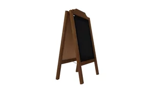 Allboards Potykacz stojak kredowy OZDOBNY FALA 100x60 cm stojak reklamowy PK75WAVE+RMG-W+G - Tablice i flipcharty - miniaturka - grafika 1