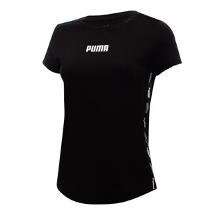 Koszulka damska Puma TAPE czarna 67132501-XS - Koszulki i topy damskie - miniaturka - grafika 1