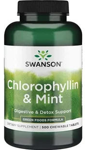 SWANSON Chlorofil z miętą 500 tab. do ssania - Zdrowa żywność - miniaturka - grafika 3