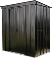 Altany ogrodowe - vidaXL Spacemaker Metalowa szopa na narzędzia 64 Onyks Czarny 120x195x196cm - miniaturka - grafika 1