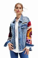 Kurtki damskie - Desigual Damska kurtka dżinsowa typu trucker, NIEBIESKI, S - miniaturka - grafika 1