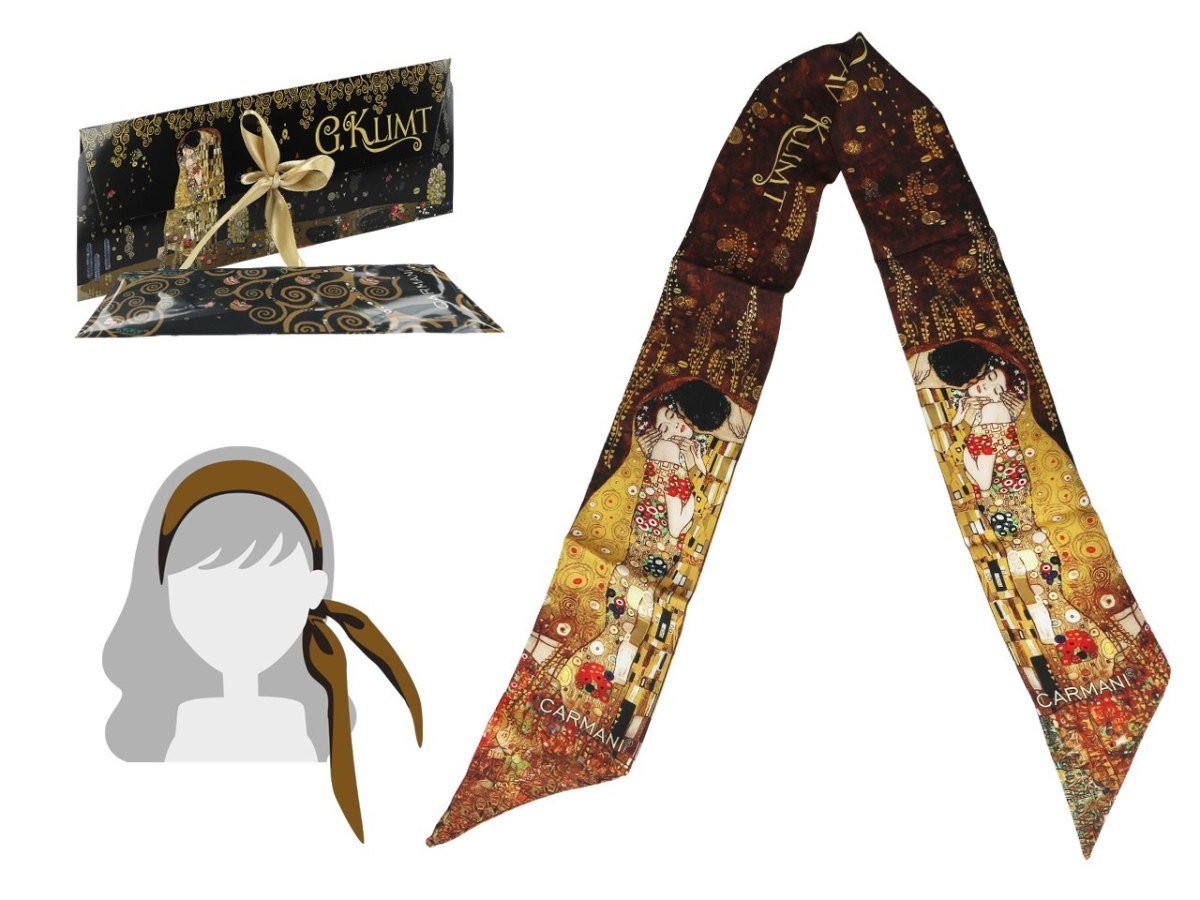 Opaska do włosów - G. Klimt, Pocałunek (CARMANI)
