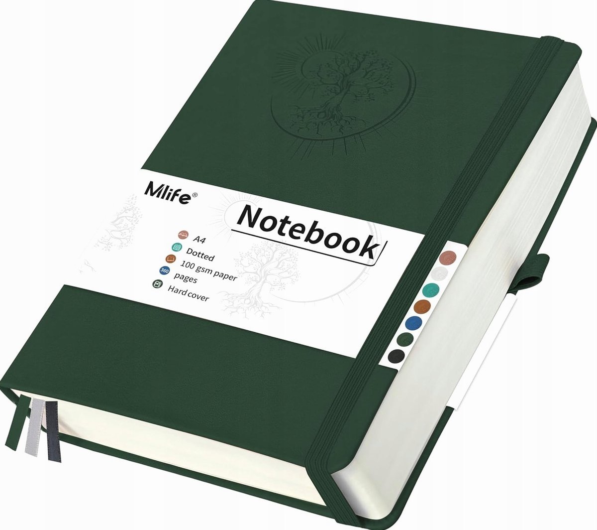 NOTATNIK A4 KROPKI 360 STRON PAPIER 100 G MOCNY OKŁADKA POLIURETAN