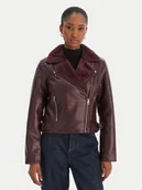 Kurtki damskie - Vero Moda Kurtka z imitacji skóry Hailey 10250405 Fioletowy Regular Fit - miniaturka - grafika 1