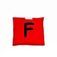 Worki na buty - Akson Akson, Worek gimnastyczny szkolny z literą F, czerwony - miniaturka - grafika 1