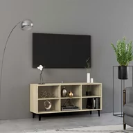 Szafki RTV - vidaXL Lumarko Szafka TV, metalowe nóżki, dąb sonoma, 103,5x30x50 cm  805953 - miniaturka - grafika 1