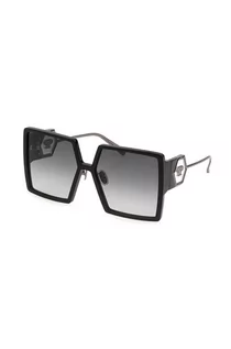Okulary przeciwsłoneczne - Philipp Plein okulary przeciwsłoneczne damskie kolor czarny - grafika 1