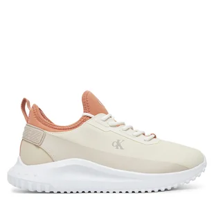 Sneakersy Calvin Klein Jeans Eva Runner Low Lace Mix In YW0YW01759 Écru - Sneakersy damskie - miniaturka - grafika 1