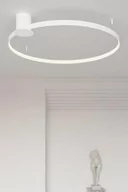 Lampy sufitowe - Thoro Plafon Thoro pierścień OPRAWA metalowa LED 50W 3000K ring okrągły biały TH.129 - miniaturka - grafika 1