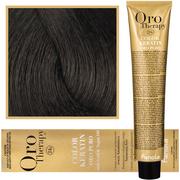 Farby do włosów i szampony koloryzujące - Fanola 3.0 Oro Puro Therapy Keratin Color 100 ML ciemny brąz HC-18-02 - miniaturka - grafika 1