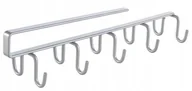 Pozostałe akcesoria kuchenne - Metaltex haki do zawieszania 25 x 6 cm metalowe srebrne twm_464588 - miniaturka - grafika 1