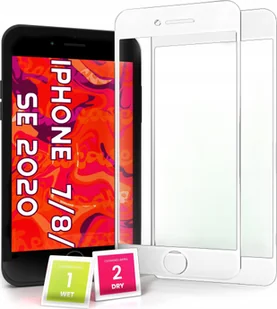Hello Case 2-pak Szkło Hartowane do Apple iPhone 7 / 8 / SE 2020 Pełne Szybka 5D 9H - Szkła hartowane na telefon - miniaturka - grafika 1