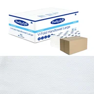 Ręczniki papierowe - Ręcznik papierowy w listkach 24x21cm składany typu ZZ V-FOLD 3000szt biały 2 warstwy 4op - miniaturka - grafika 1