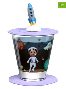 LEONARDO 3-częściowy zestaw ze wzorem dla dzieci - wys. 10 x Ø 10,8 cm - Zestawy naczyń dla dzieci - miniaturka - grafika 1