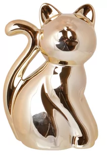 Skarbonka ceramiczna Kot złoty duży, 13,5x9,5x20,5 cm - Skarbonki - miniaturka - grafika 1
