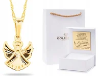 Biżuteria dla dzieci - ZŁOTY MEDALIK ŁAŃCUSZEK CHRZEST KOMUNIA ŚWIĘTA 585 - miniaturka - grafika 1