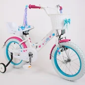 Rowery - Rower dziecięcy BMX Lily 16" biało/różowy - miniaturka - grafika 1
