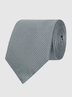 Krawat jedwabny ze wzorem na całej powierzchni - Krawaty i muchy męskie - miniaturka - grafika 1